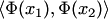 $\langle\Phi(x_1),\Phi(x_2)\rangle$