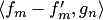 $\langle f_m-f'_m,g_n\rangle$