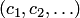 $(c_1,c_2,\ldots)$
