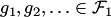 $g_1,g_2,\ldots\in {\cal F}_1$