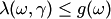 $\lambda(\omega,\gamma) \le g(\omega)$