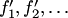$f'_1,f'_2,\ldots$